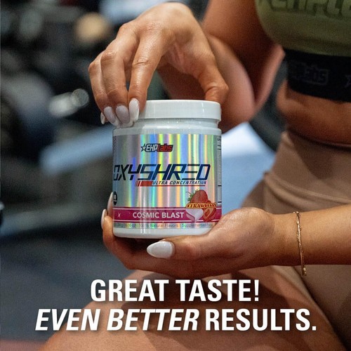 EHP Labs OxyShred Pre Workout Powder - Energy Boost Drink Strawberry, 60 Serving - Picture 5 of 8