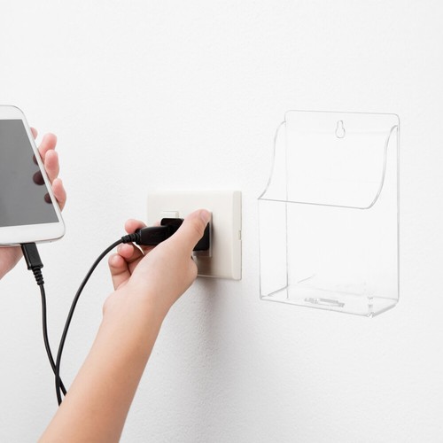 Remote Control Storage Box Mobile Phone Stand Self Adhesive Holder - Photo 10 sur 12