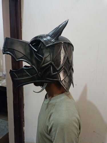 Halloween Blackened Medieval Wolf Helmet Mild Steel Great Wolf Armor Helmet - Picture 2 of 5