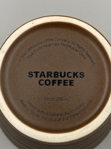 Starbucks Latte Brown Coffee Cup Mug 2007 - Picture 3 of 4