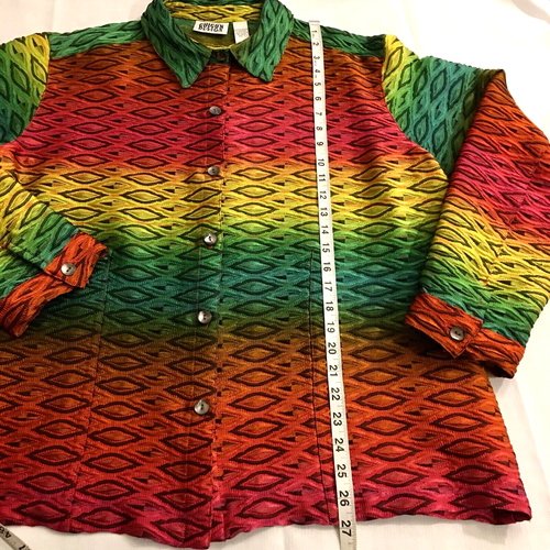 Camisa Abrigo Mujer Diseño Chicos Talla 3 Grande 16-18 Colorida Única De Colección - Imagen 6 de 11