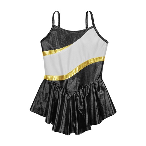 UK Girls Roller Figure Ice Skating Dress Sequins Floral Sleeveless Leotard Dress - Picture 77 of 81