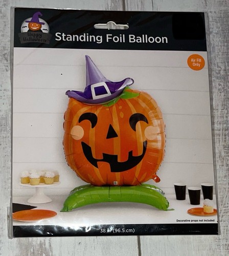 Happy Halloween Standing Foil Balloon Decoration - Pumpkin 🎃 NEW - Picture 4 of 8