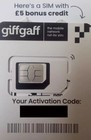 Giffgaff UK GB +44 SIM Card 3 in 1 Nano Micro Standard Giff Gaff £5 FREE Credit.