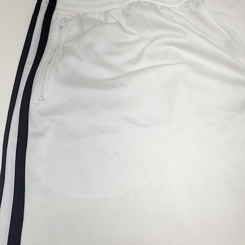 Vintage Adidas Track Pants White Black Trefoil Logo Ankle-Zip Warm-Up Blue-Tag* - Picture 9 of 18