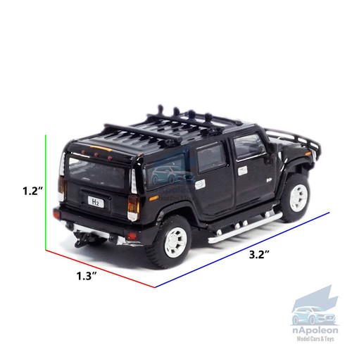 1:64 Hummer H2 Modelo Coche Aleación Diecast Juguete Vehículo Colección Niños Regalo Negro - Imagen 2 de 12