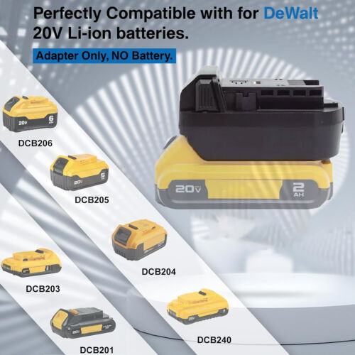 Battery-Adapter For Dewalt 20V Max Li-ion Battery to for Milwaukee 18V Tools US - Picture 3 of 10