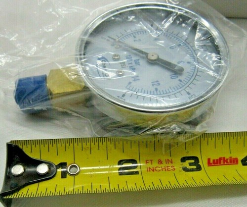 COP102D-254G Messing Einbauten Bereich 0-200 PSI LM 1/4" NPT Größe 1 1/2" Chem Öl - Bild 7 von 9