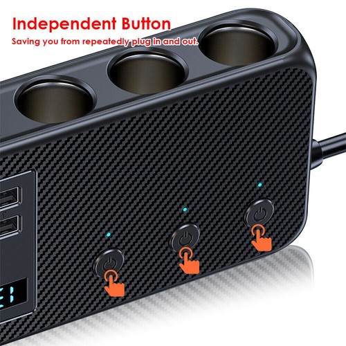 9 in1 Car Charger Cigarette Lighter Splitter Adapter Fast USB-C Socket QC PD 30W - Picture 7 of 11