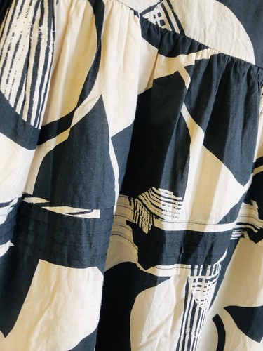 Next Midi Kleid UK 14 schwarz creme auffälliges Design atemberaubend Sommer Anlass Urlaub - Bild 10 von 13