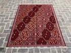 Handknotted Kuchi Style Wool Rug, Flat Weave Rug (198 CM x 155 CM)KAS #258