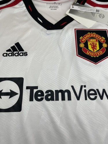 Manchester United Men’s football Jersey size XS white official new - Picture 4 of 10