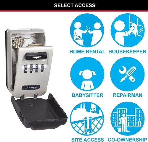 MASTER LOCK Light Up Dial Key Safe [Medium Size] [Wall mounted] [Outdoor] - 542 - Picture 3 of 9