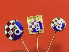 RARE DINAMO ZAGREB PINS ex-YUGOSLAVIA FOOTBALL ENAMELED PIN-BADGES