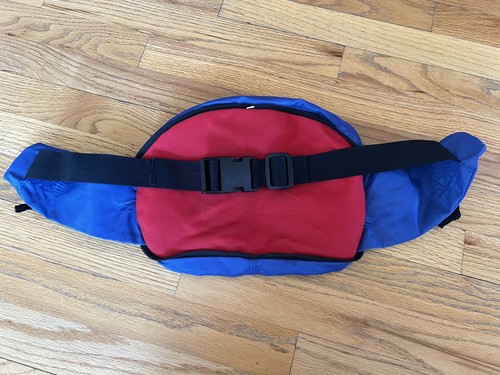 Vintage Kelty Waist Bag Fanny Pack outdoor gear blue yellow Red adjustable 90's - Picture 5 of 6