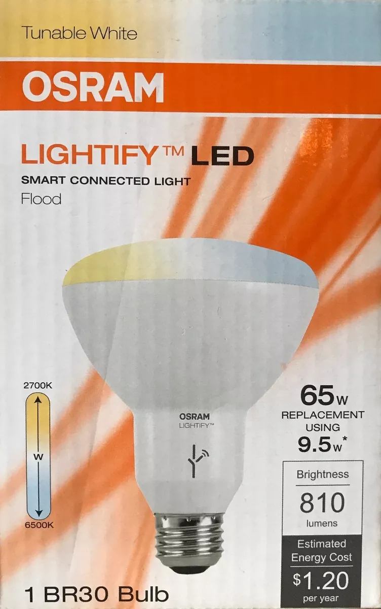 5 Sylvania OSRAM Lightify Smart Home 65 Watt BR30 Floodlights