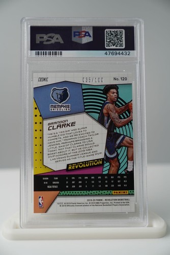 2019 Panini Revolution Brandon Clarke Cosmic #35/100 ROOKIE RC PSA 9 MINT - Picture 2 of 2