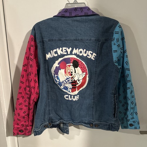 Chaqueta Denim Vintage Mickey Mouse Club Bordada Parques Disneyland Años 90 Retro M - Imagen 7 de 9