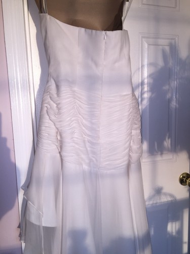 Winnie Couture Noralie Silk Chiffon Hi-Low Halter Wedding Destination Gown 9/10 - Picture 6 of 12