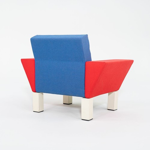 1990er Ettore Sottsass für Knoll Studio Westside Lounge Chair mehrfarbig Stoff - Bild 7 von 10