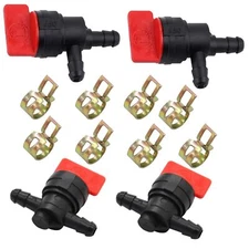 1/4" Right Angle Cut Off Valve and with Clamps fit 494768 697947,698183 (4)