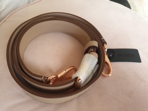 ❤❤❤ MIMCO LINK XL LEATHER SHOULDER STRAP For BAG CLUTCH POUCH /ALMOND ROSE GOLD - Picture 6 of 8
