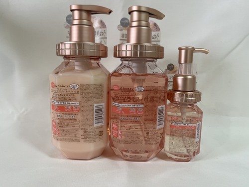 &honey Melty Moist Repair Shampoo & Treatment & Rich Hair Oil Set And Honey NEW - Picture 4 of 4