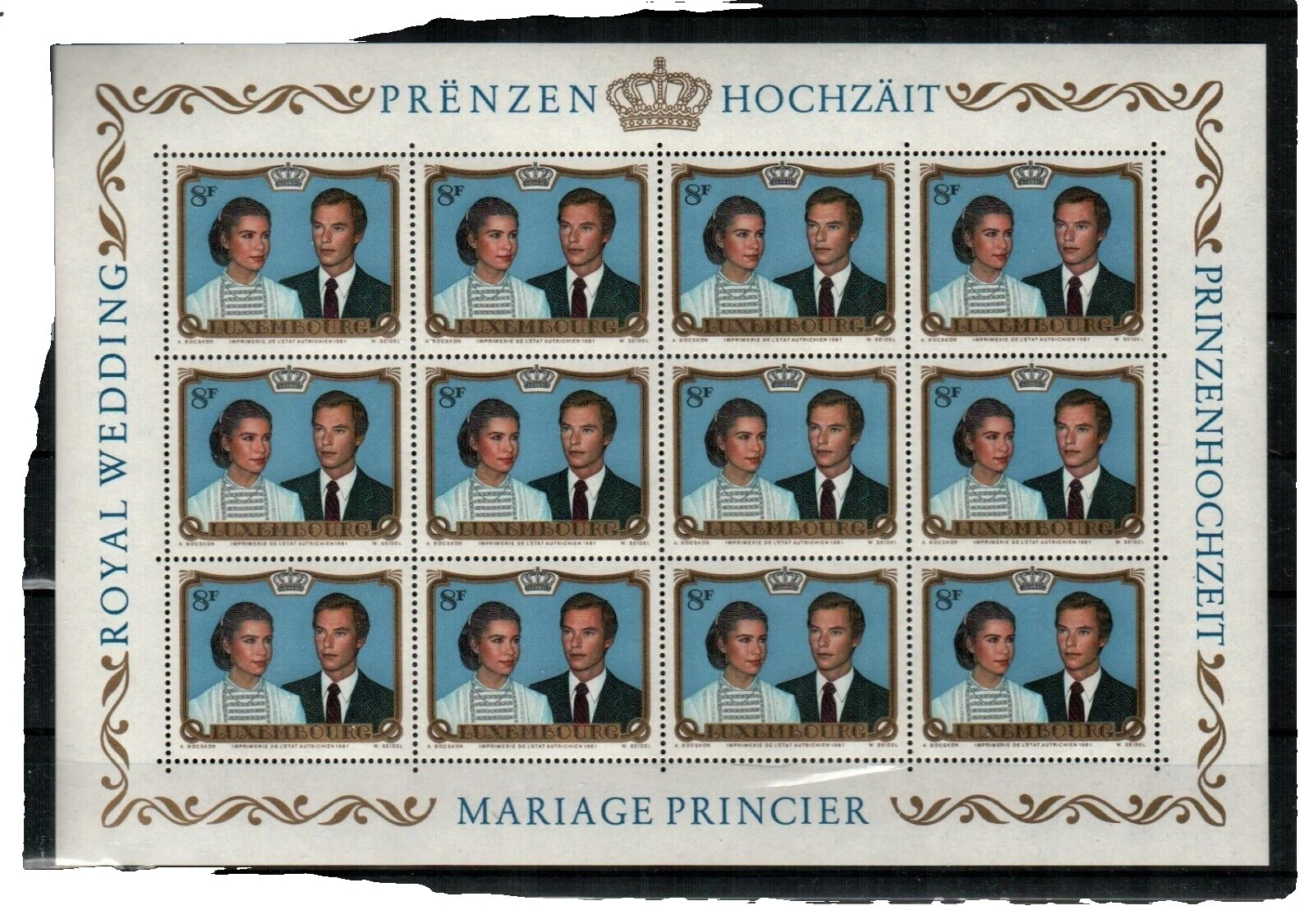 Mint Never Hinged/MNH Full Sheet Luxembourg Stamps