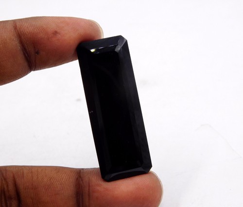 Lab Created Multi Stone Baguette Cut Loose Gemstone 17x45 MM For Pendant P-3359 - Picture 12 of 13