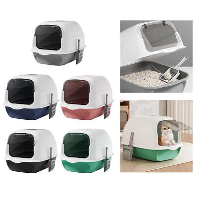 Kapuzenkatze Katzentoilette Kätzchen Töpfchen großes Haustier Zubehör abnehmbar Sandbox