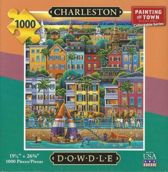 Charleston Jigsaw Puzzle Dowdle 1000 Pcs Complete 19” X 26” Painting