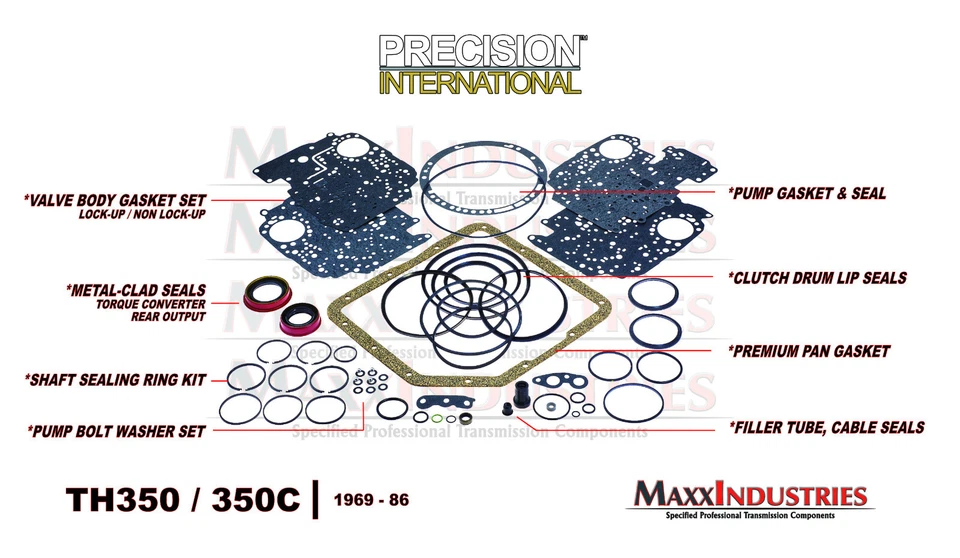TH350 350C Transmission Rebuild - Master Kit High Energy Alto Peformance Clutchs - Image 4 of 4