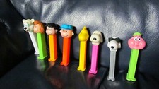 Set of 8 Pez Dispensers Peanuts Characters Snoopy Charlie Brown Lucy