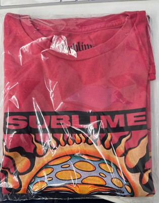 SUBLIME GRAPHIC T SHIRT OVER SIZE RED VINTAGE WASH UNISEX | eBay