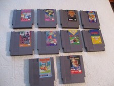 10 Vintage NINTENDO NES Games - Cleaned & Tested -Duck Tales, Tecmo, Battletoads