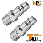 2 x 1/4" Male Euro Tail - Air Line Fittings-Hi Flow Quick Release 001