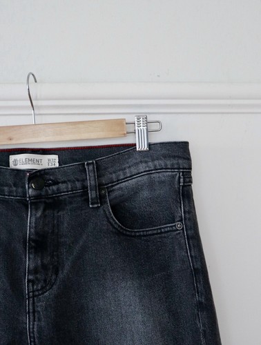 Pantalones de mezclilla grises de pierna recta Element W32 L34 para hombre - Imagen 3 de 10