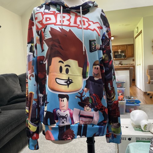 Unbranded Roblox Pull Over Drawstring Hoodie Size large