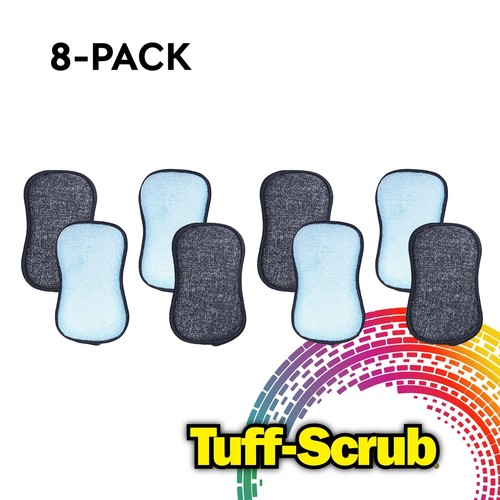 Original Tuff-Scrub 2in1 Mikrofaser Reinigungsschwamm Pads, höchste Qualität 8 Pads - Bild 1 von 10