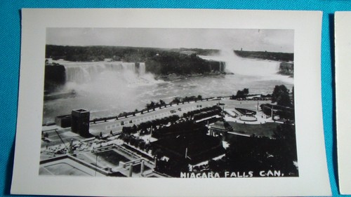 Lot of 4 Real Photo Snapshots C 1940s Niagara Falls Canada Brink Basin Small 4" - Picture 3 of 7