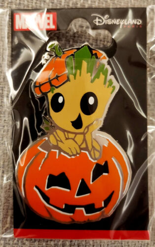 Prendedor Groot in Pumpkin Halloween Series Disney Land Paris DLRP DLP Marvel Oct 2022