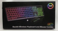 Wireless Keyboard and Mouse, Rechargeable Bluetooth Key Board Mouse Combo RGB