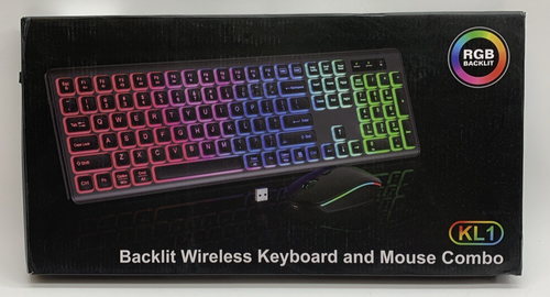 Wireless Keyboard and Mouse, Rechargeable Bluetooth Key Board Mouse Combo RGB - 第 1/10 張圖片