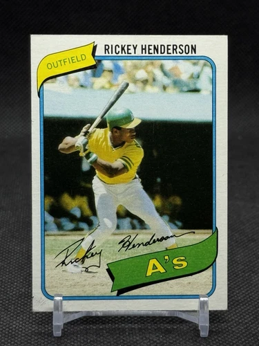 1980 Topps #482 Rickey Henderson Oakland Athletics RC Rookie HOF