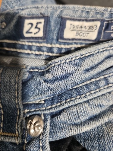 Miss Me Jeans SIZE 25 JP5443B3 BOOT BLUE - Picture 4 of 4