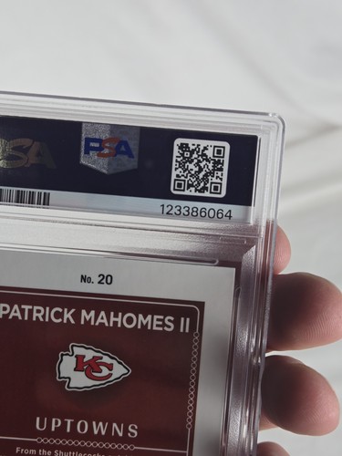 2024 Donruss Optic Patrick Mahomes II Uptowns SSP #20 Chiefs PSA 9 - Foto 12 di 20