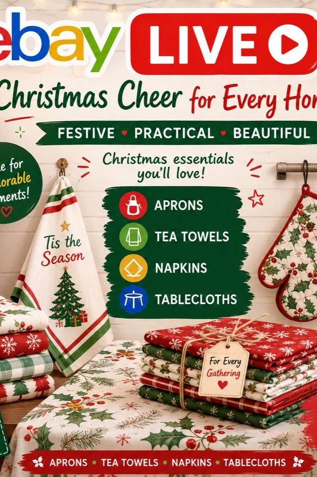Christmas items, Household Textiles, Aprons and More Clearance