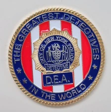 DEA New York District Detective 1.75" Challenge Coin Police NYPD “Greatest”