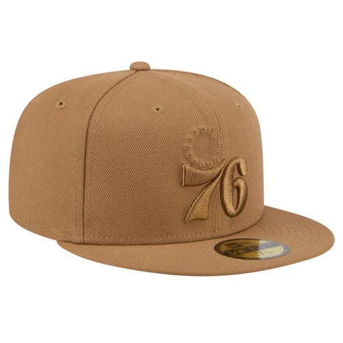 Men's New Era Tan Philadelphia 76ers 59FIFTY Fitted Hat - Bild 3 von 6