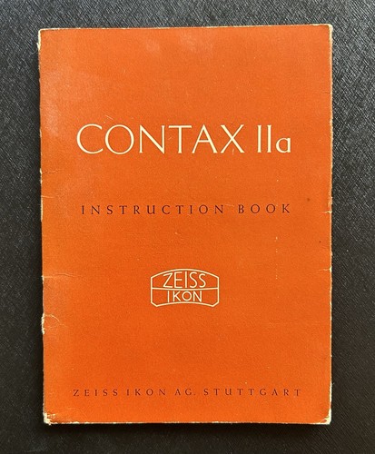 Contax IIa Bedienungsanleitung Englisch Original—keine Kopie!  EUC!